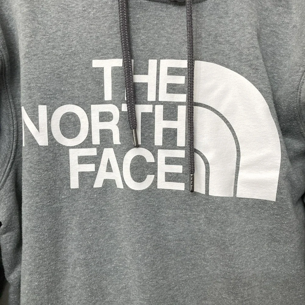 The North Face Gray Half Dome Logo Hoodie (A7R9F) w/Front Pocket - SZ M